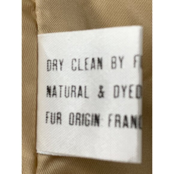 Vintage 80s Genuine Rabbit Tan Fur Jacket Korea Size Large RH10472 GUC - Picture 3 of 13